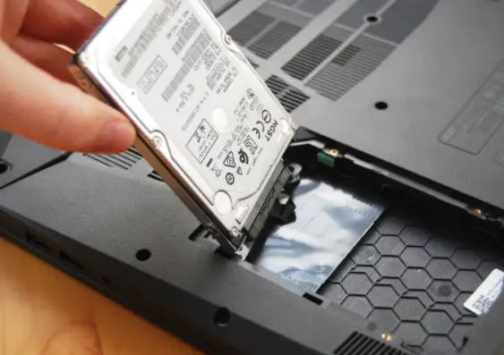 remove a hard drive from a laptop